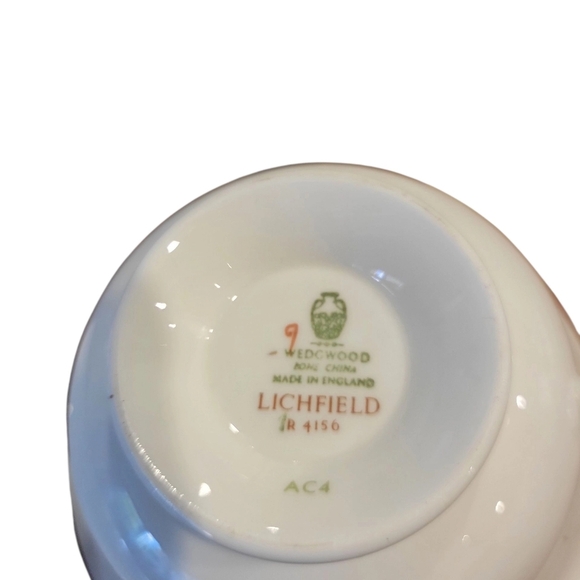 Wedgwood Litchfield Pattern 4 Open Style Coffee Cups & Saucers - Picture 6 of 7